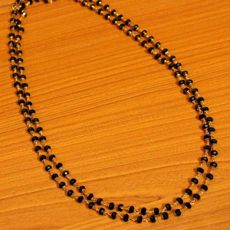 chunky necklaces for women -Black crystal necklaces