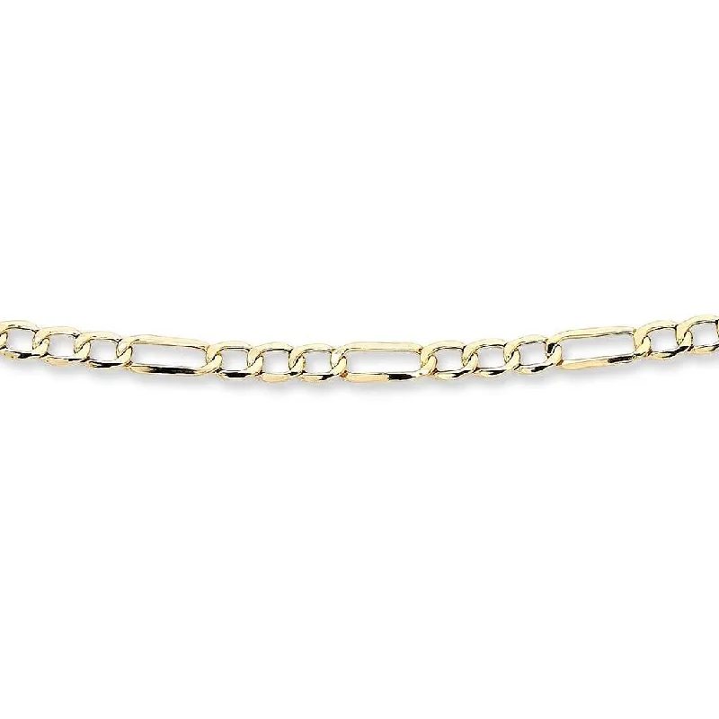 sparkling necklaces for women -9ct Yellow Gold 1/3 Figaro Chain Necklace