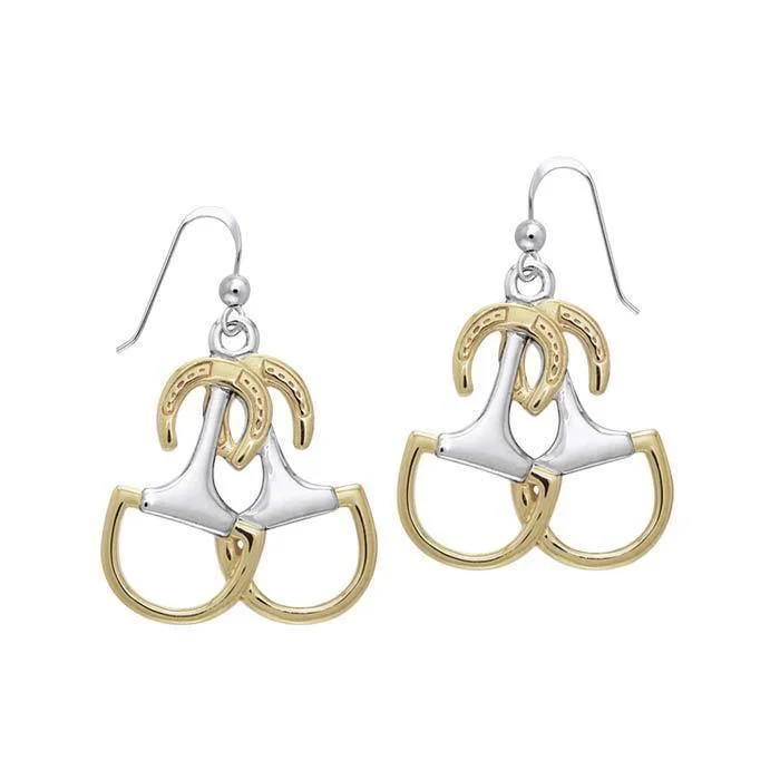 twisted earrings for women -Stirrup and Horseshoe Earring MER929