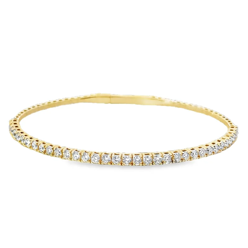 women’s bangles set -14K Gold 2.00ct Diamond Flex Bangle