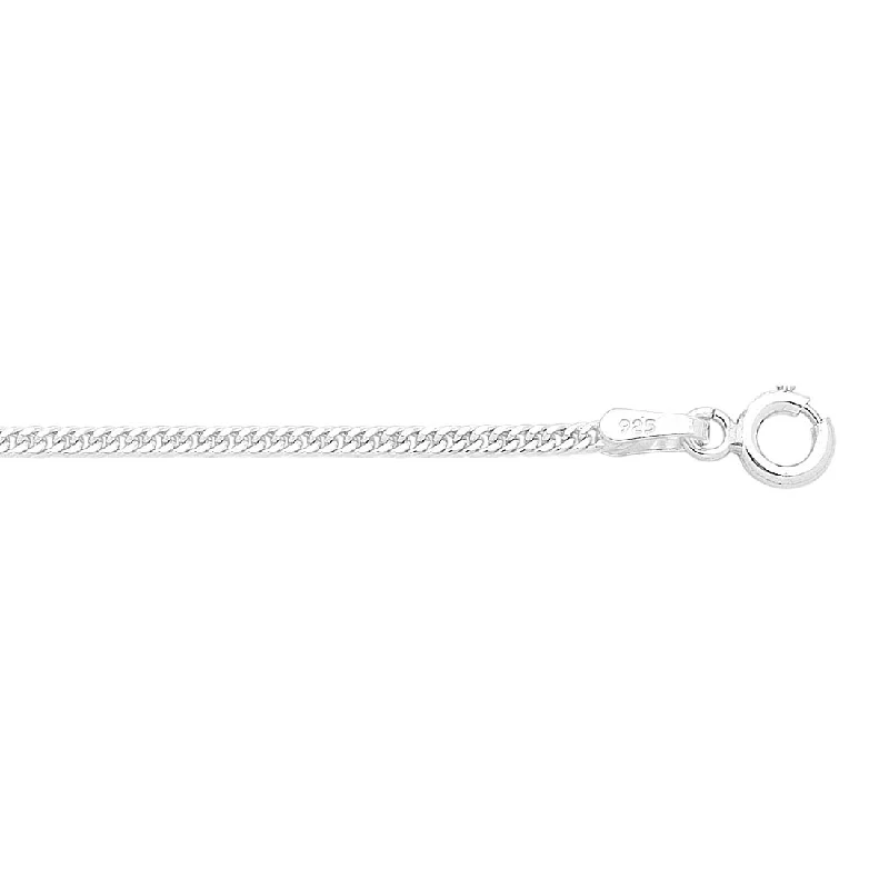 luxury diamond necklaces for women -Sterling Silver Tight Curb Chain Necklace 60cm