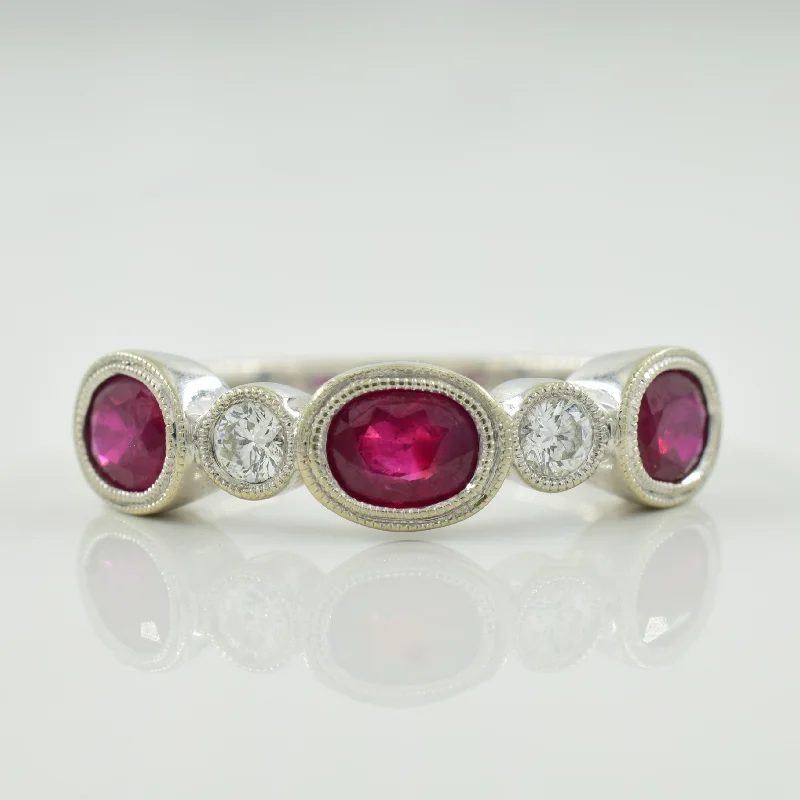 Ruby & Diamond Ring | 1.50ctw, 0.12ctw | SZ 7 |