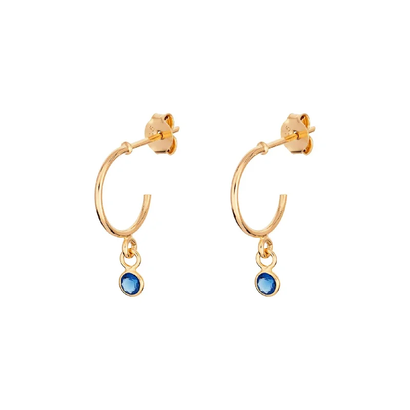 trendy earrings for women -Hoop Earrings - Sterling Silver Gold Plated