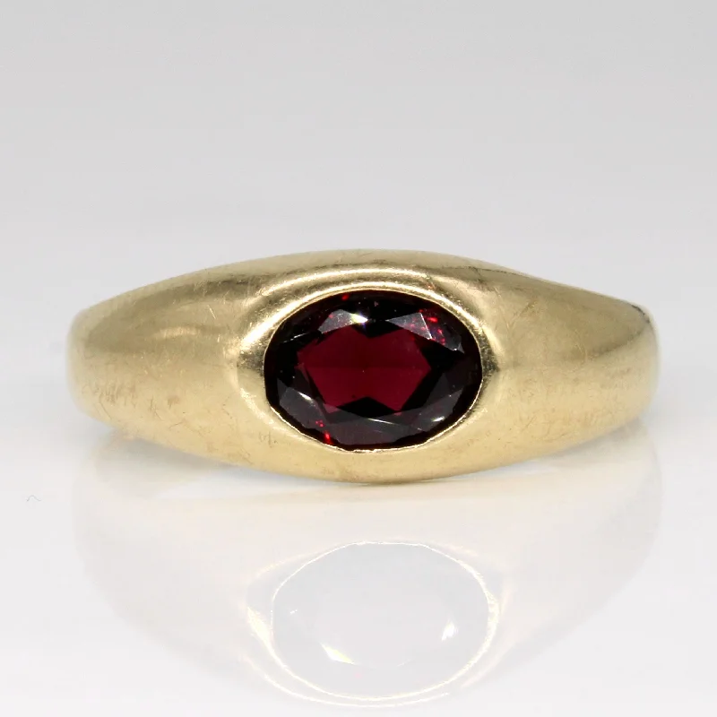 Garnet Flush Set Ring | 1.20ct | SZ 10.25 |