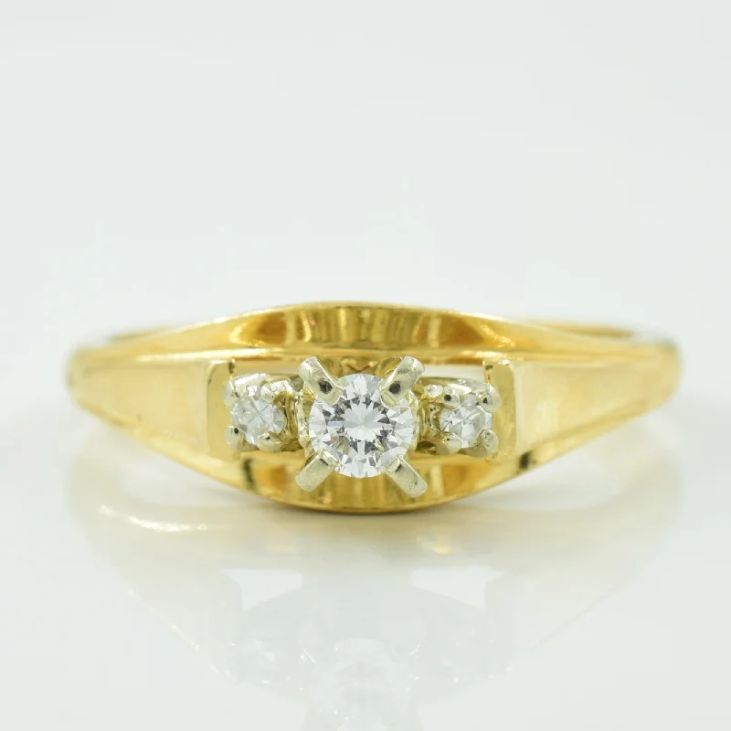 Three Stone Diamond Ring | 0.11ctw | SZ 5.75 |