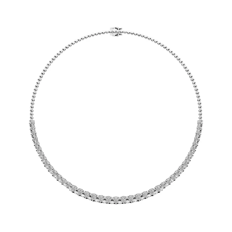 luxury necklaces for women -Mirage Tennis Necklace with 1.00ct of Laboratory Grown Diamonds in Sterling Silver and Platinum