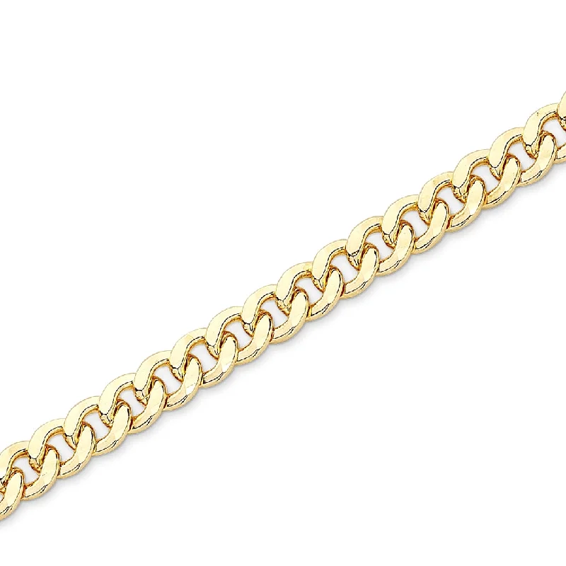 minimalist necklaces for women -9ct Yellow Gold 55cm Curb Chain Necklace