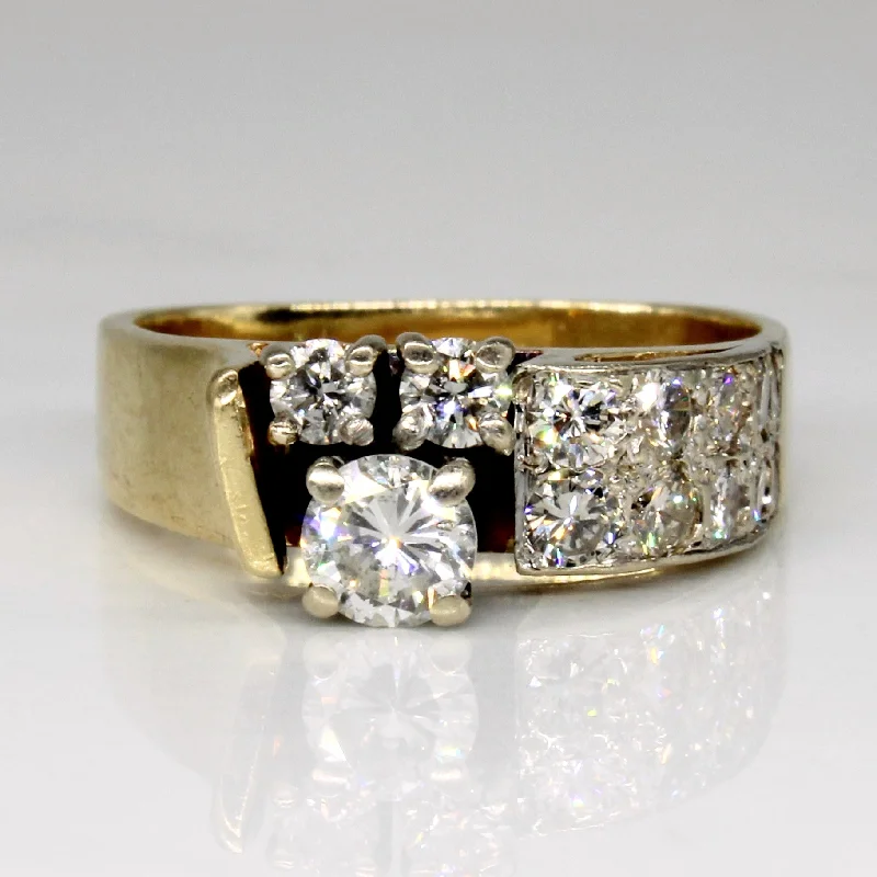 Diamond Cocktail Ring | 1.01ctw | SZ 7 |