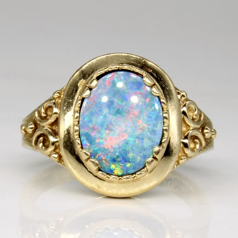 Opal Doublet Cocktail Ring | 0.75ct | SZ 6.5 |