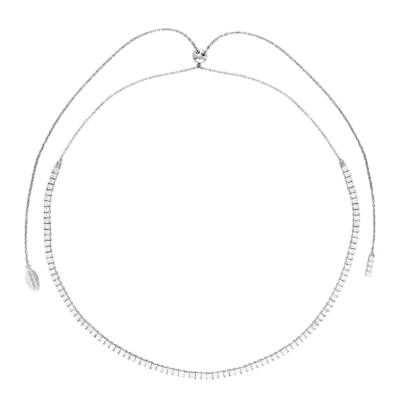 elegant pendant necklaces for women -GEORGINI ICONIC BRIDAL VERA NECKLACE SILVER