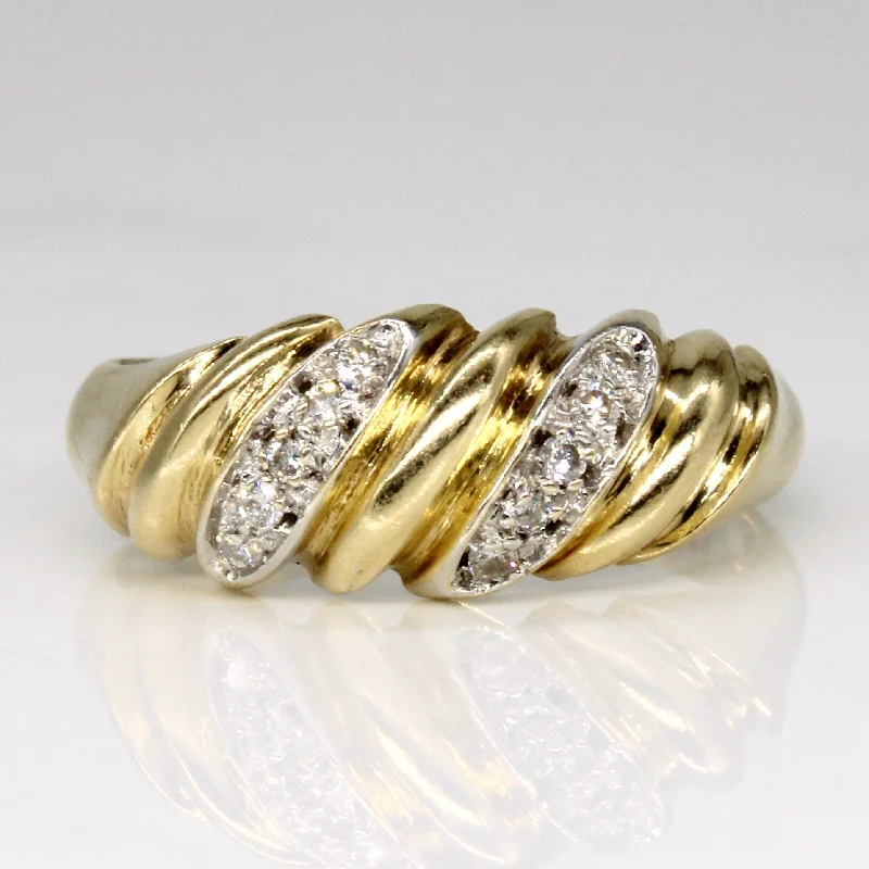 Diamond Waterfall Ring | 0.10ctw | SZ 7.75 |