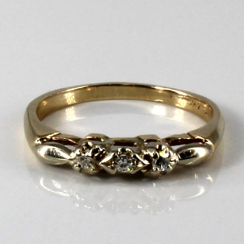 Three Stone Diamond Ring | 0.06ctw | SZ 7 |