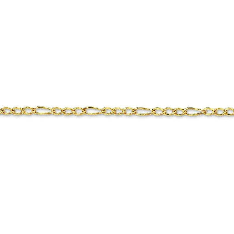 trendy choker necklaces for women -55cm 9ct Yellow Gold Figaro Chain Necklace