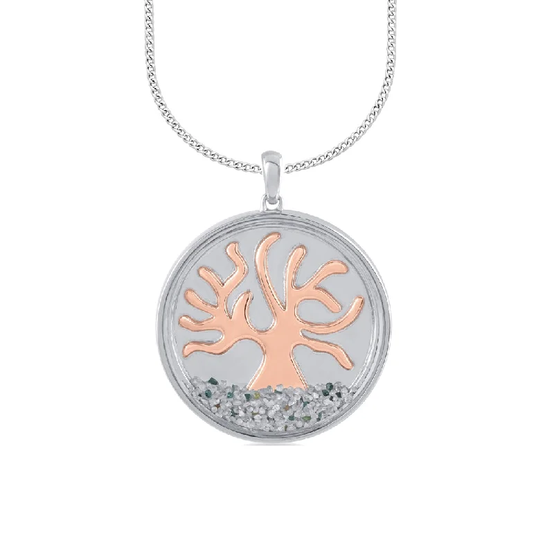 dainty necklaces for women -Sterling Silver 1.00ct of Diamonds Tree of Life Necklace