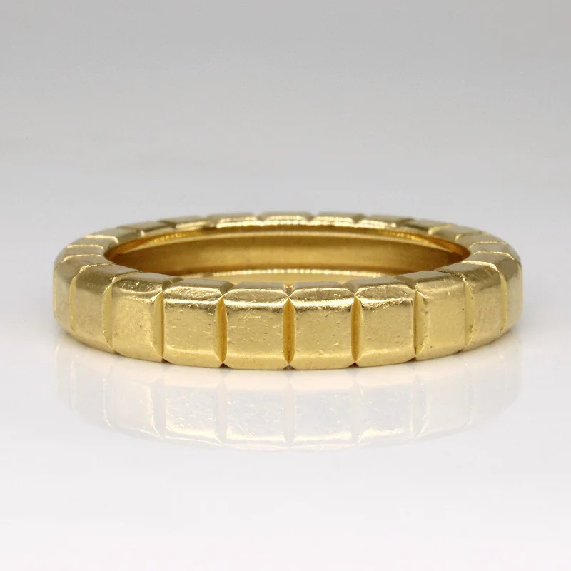 18k Yellow Gold Patterned Ring | SZ 10.25 |