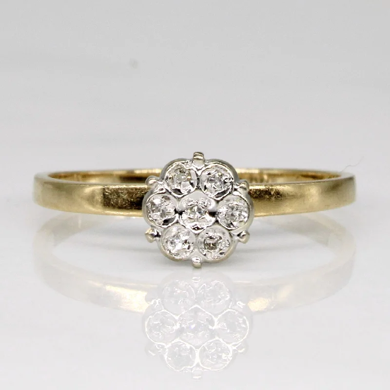 women’s unique wedding rings -Illusion Set Diamond Ring | 0.007ctw | SZ 5.75 |